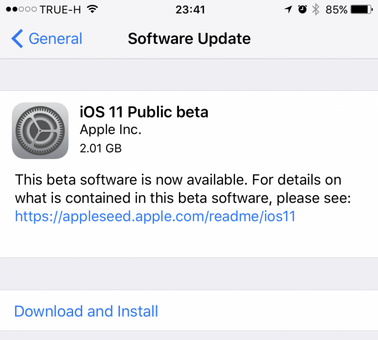 วิธีติดตั้ง iOS 11 Public Beta