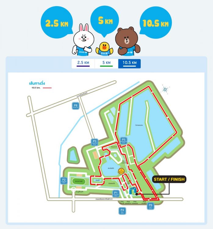 UNICEF LINE Run รายได้ทั้งหมดที่ได้ในครั้งนี้ ทาง LINE บริจาคให้กับยูนิเซฟโครงการ #โอกาสที่เท่าเทียม