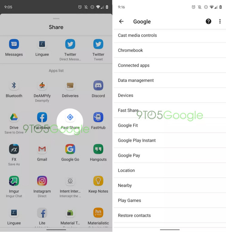 Google Android Fastshare