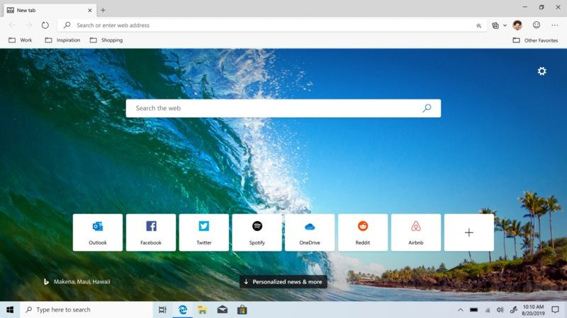 Microsoft Edge Browser beta for Windows macOS