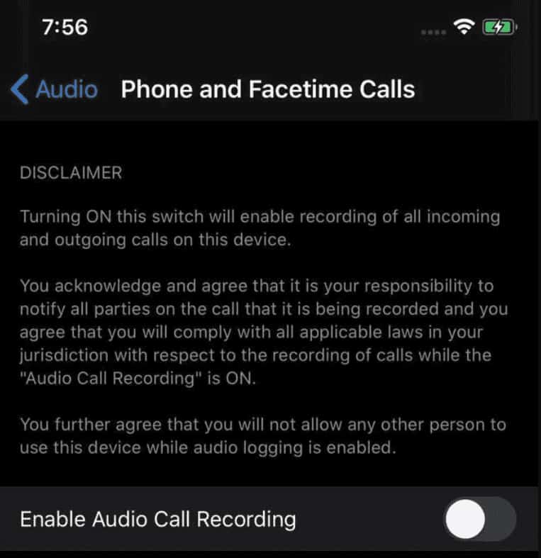 iOS 14 อัดเสียง Phone and Facetime Calls Recording