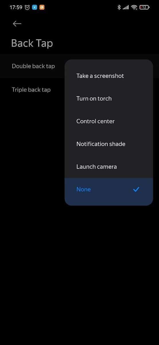 Back Tap MIUI 12