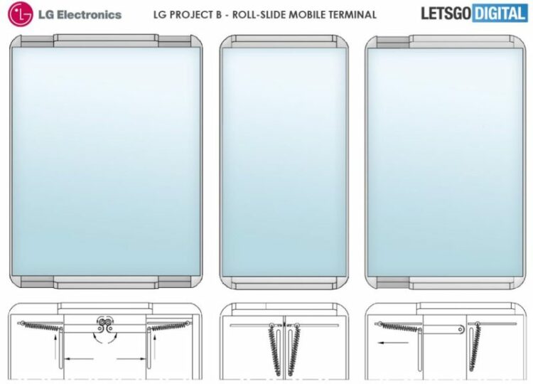 LG Rollable phone patent