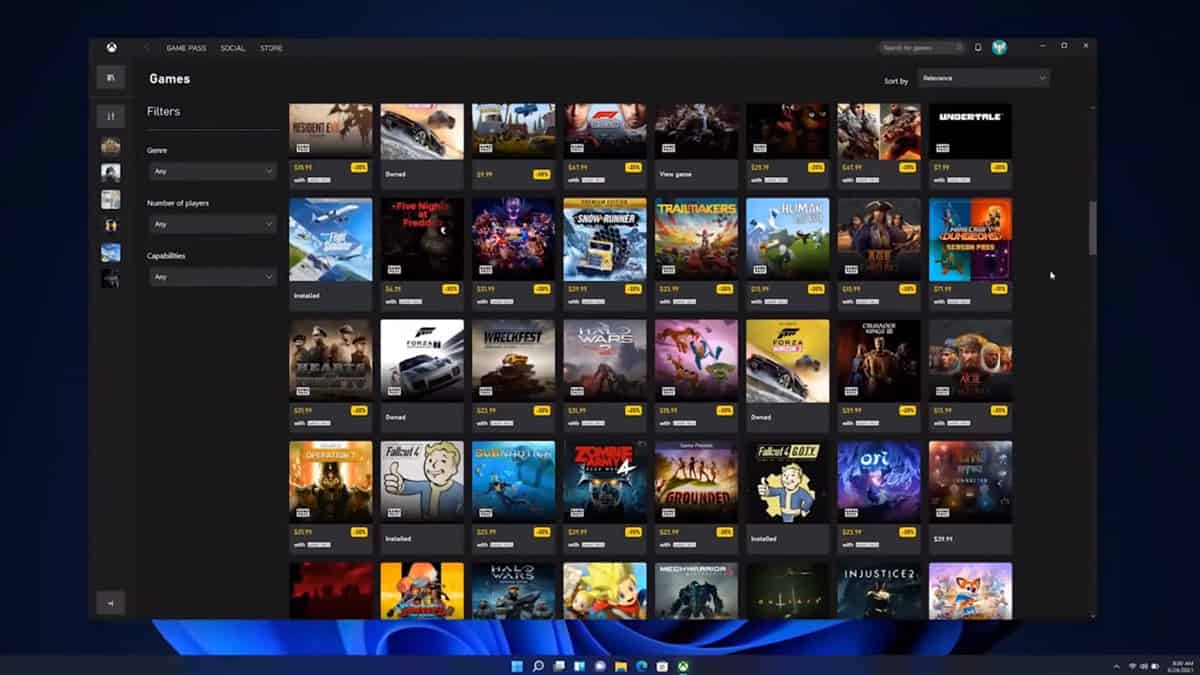 พรีวิว Windows 11 xbox game