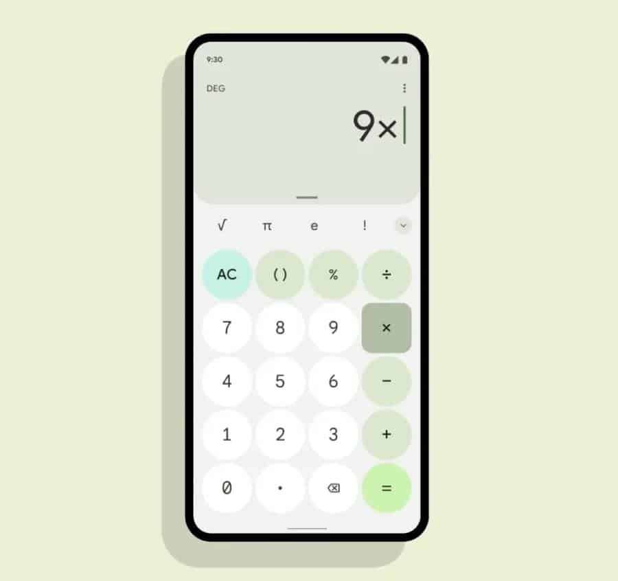 Android 12 Beta Calculator 8.0