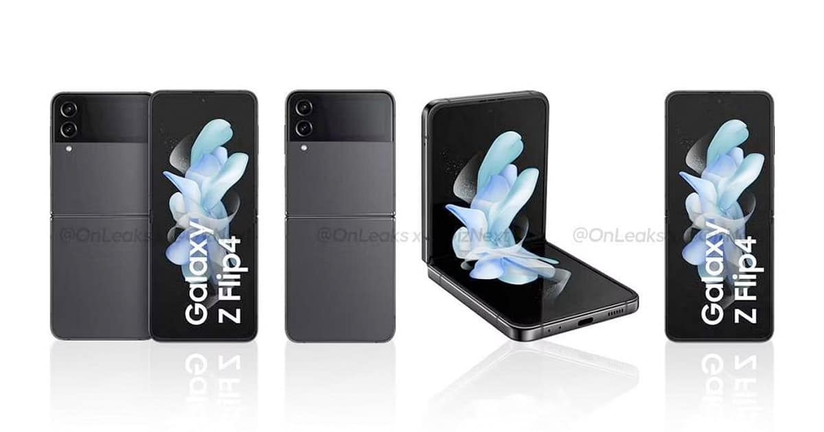 Samsung Galaxy Z Flip 4 สี Press Renders Leaked