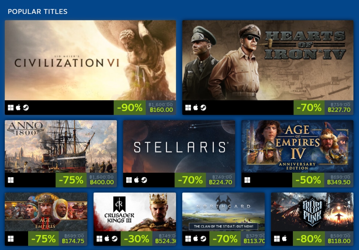 Steam Strategy เกมวางแผน