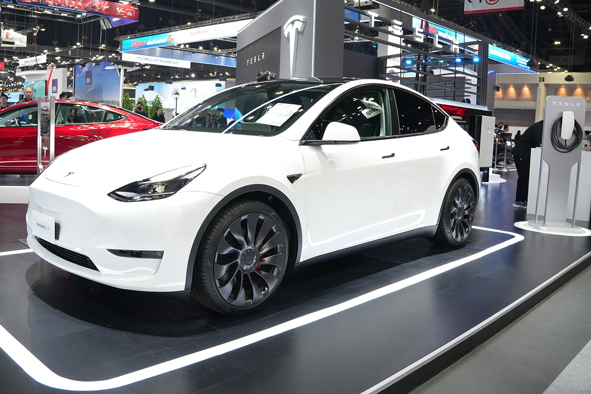 Tesla Model Y in Thailand motor Expo 2023