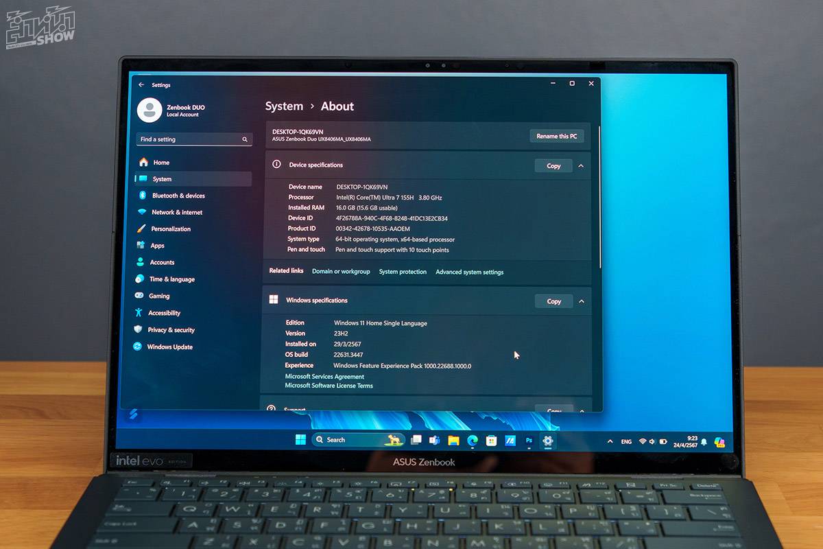 รีวิว ASUS Zenbook DUO OLED 2024 Intel Core Ultra