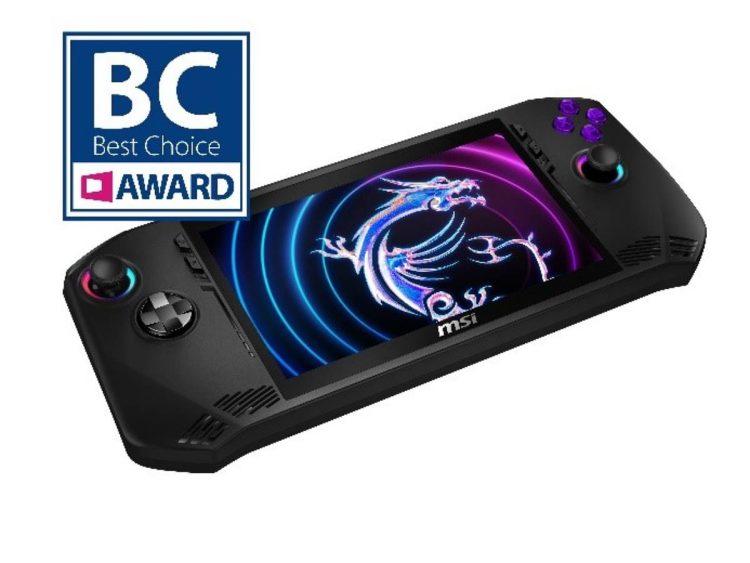 รางวัล Category Award: เครื่องเล่นเกมพกพารุ่นใหม่ MSI Claw MSI COMPUTEX 2024 Best Choice