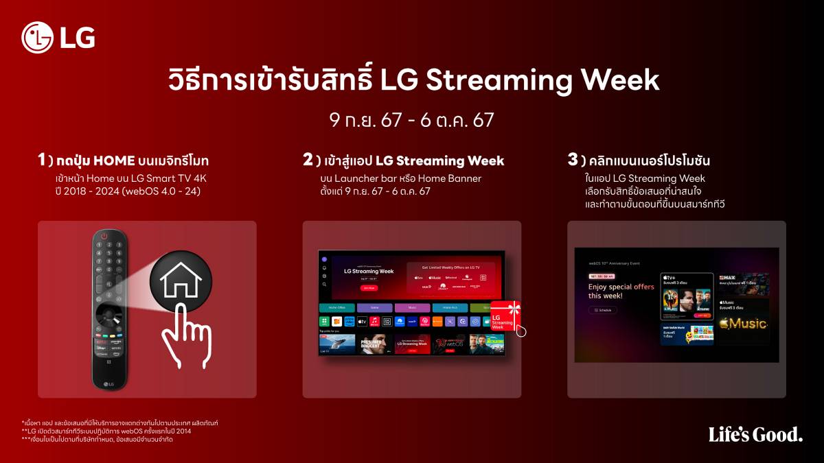 LG Streaming Week แอลจี webOS