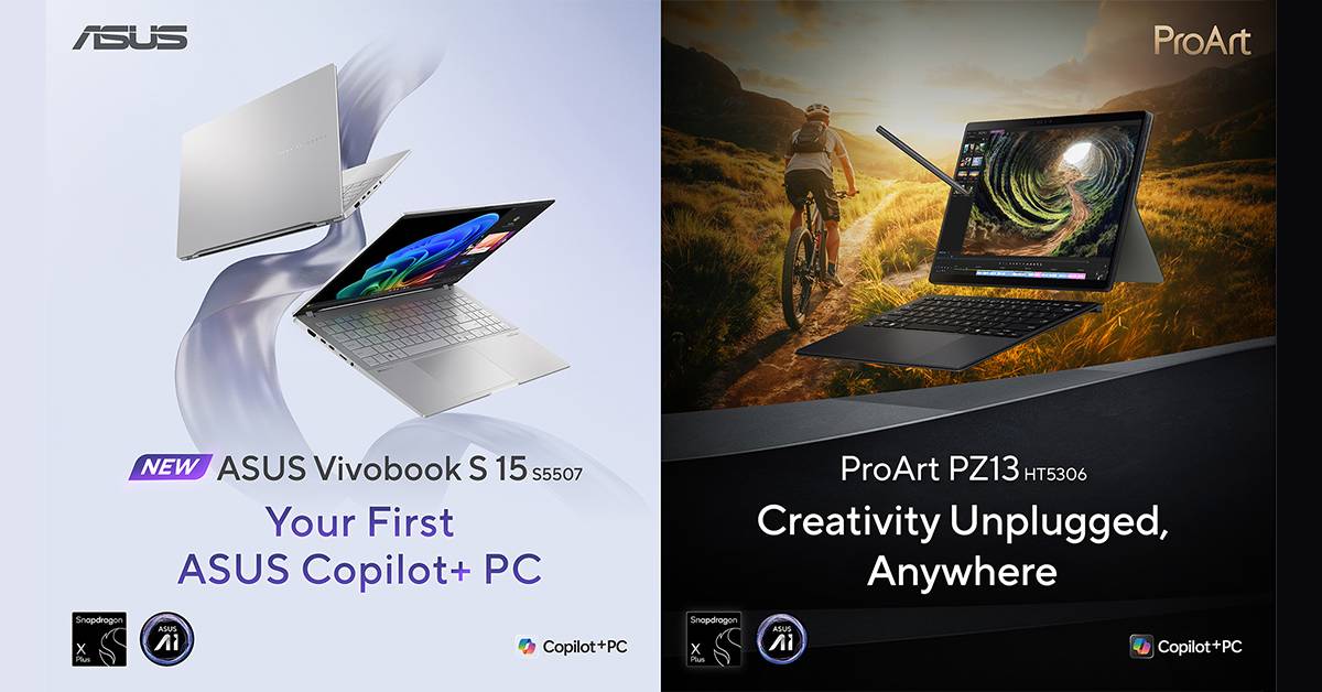 ASUS เปิดตัวโน้ตบุ๊กรุ่นใหม่ Vivobook S 15 และ ProArt PZ13 พร้อมขุมพลัง Snapdragon X Plus