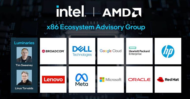 Intel AMD Intel AMD x86 ecosystem advisory group