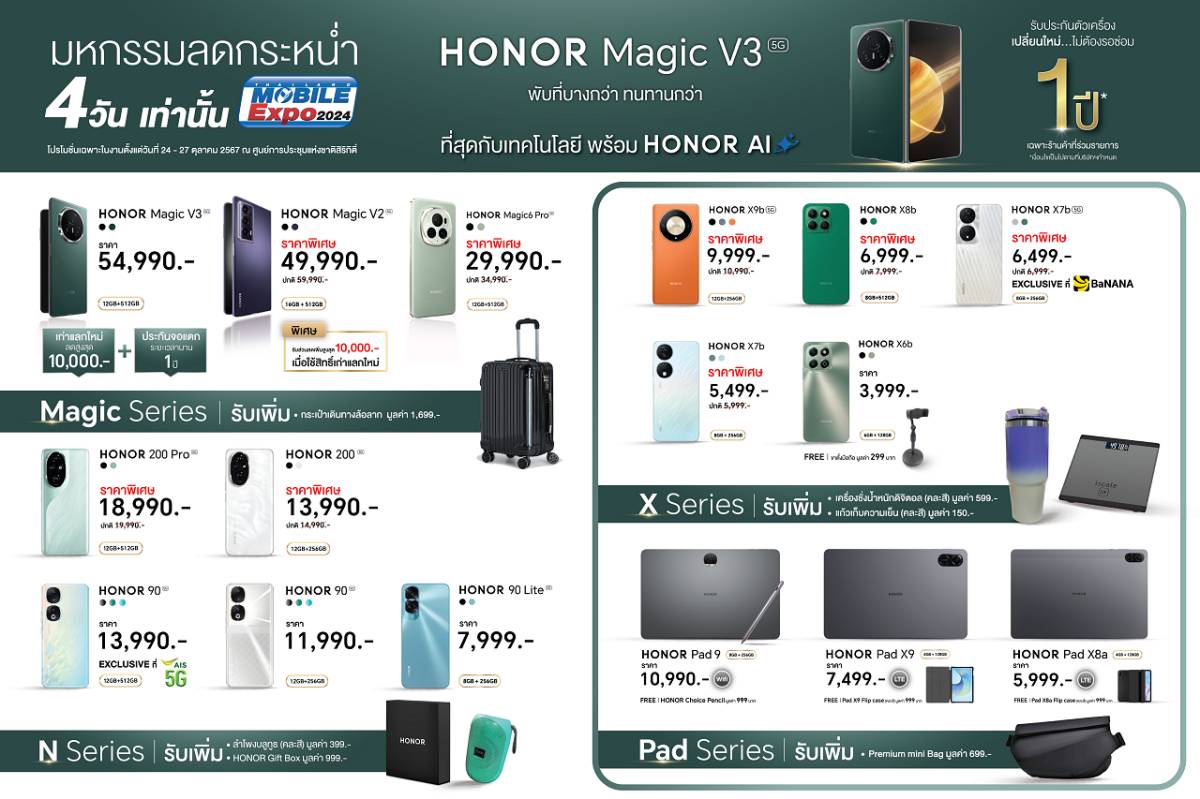 โปรโมชั่น HONOR ในงาน TME 2024