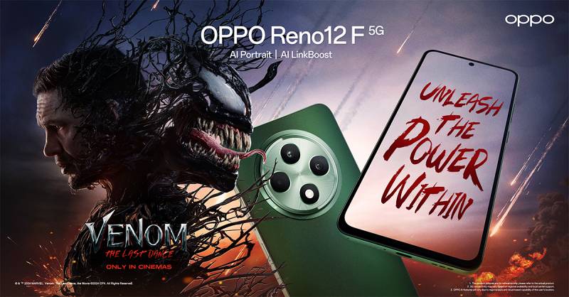 OPPO จับมือ Venom ปลดปล่อยพลังสมาร์ตโฟน Reno12 F 5G พร้อมฟีเจอร์สุดล้ำ