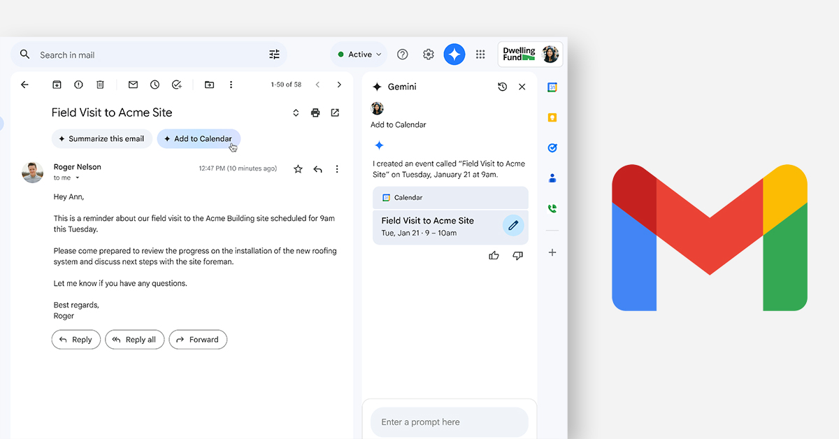 Gemini Add to Calendar Gmail